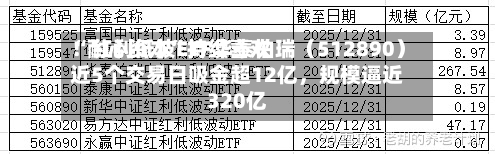 “耐心资本	”持续喜欢！红利低波ETF华泰柏瑞（512890）近5个交易日吸金超12亿	，规模逼近320亿-第3张图片