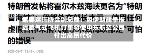 世界航空运输协会副总裁：因伊朗战争推迟喷气式飞机订单将使中东航空公司付出高昂代价-第2张图片