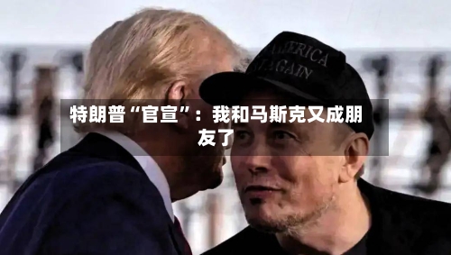 特朗普“官宣	”：我和马斯克又成朋友了-第3张图片