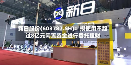 新日股份(603787.SH)：拟使用不超过8亿元闲置资金进行委托理财-第2张图片