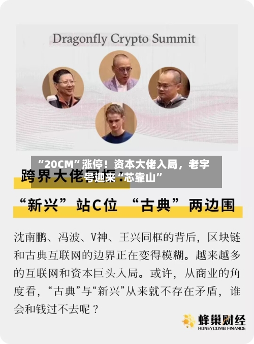“20CM”涨停！资本大佬入局，老字号迎来“芯靠山”-第3张图片