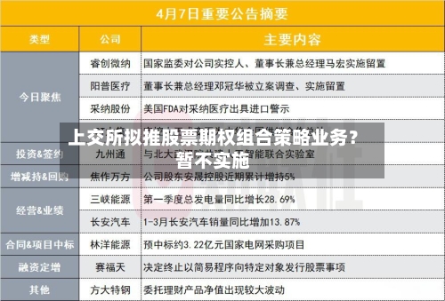 上交所拟推股票期权组合策略业务？暂不实施-第2张图片