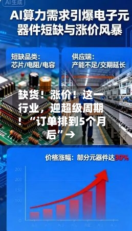 缺货！涨价！这一行业，迎超级周期！“订单排到5个月后	”→-第2张图片