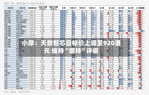小摩：天数智芯目标价上调至920港元 维持“增持	”评级-第2张图片