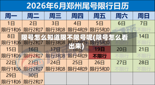 限号怎么知道限不限号呢(限号怎么看出来)-第3张图片