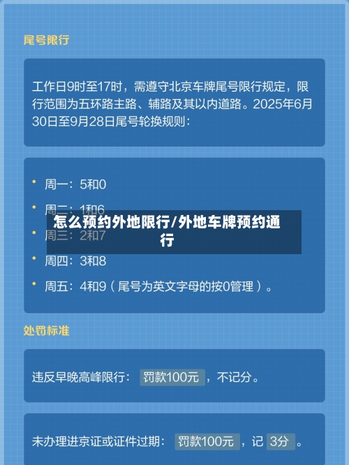 怎么预约外地限行/外地车牌预约通行-第3张图片