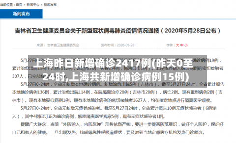 上海昨日新增确诊2417例(昨天0至24时,上海共新增确诊病例15例)-第2张图片