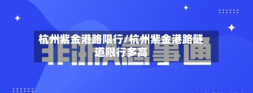 杭州紫金港路限行/杭州紫金港路隧道限行多高