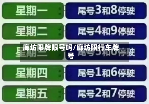 廊坊限牌限号吗/廊坊限行车牌号-第2张图片