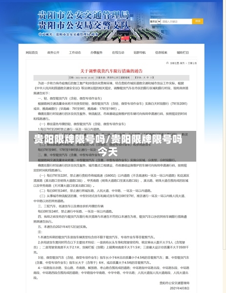 贵阳限牌限号吗/贵阳限牌限号吗今天-第2张图片