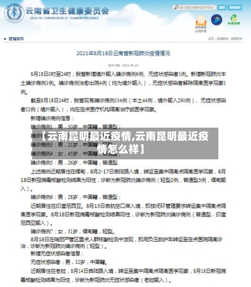 【云南昆明最近疫情,云南昆明最近疫情怎么样】-第3张图片