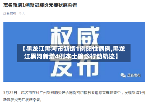 【黑龙江黑河市新增1例阳性病例,黑龙江黑河新增4例本土确诊行动轨迹】-第3张图片