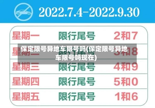 保定限号异地车限号吗(保定限号异地车限号吗现在)