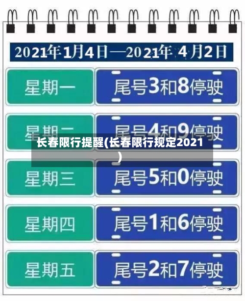 长春限行提醒(长春限行规定2021)