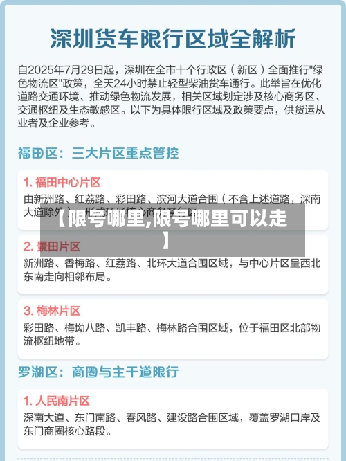 【限号哪里,限号哪里可以走】