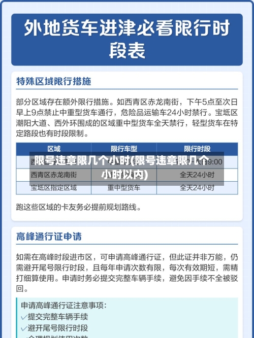 限号违章限几个小时(限号违章限几个小时以内)-第2张图片