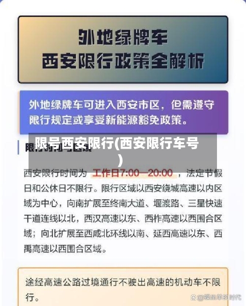 限号西安限行(西安限行车号)