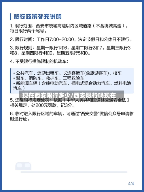 现在西安限行多少/西安限行吗现在