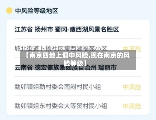 【南京四地上调中风险,现在南京的风险等级】-第3张图片