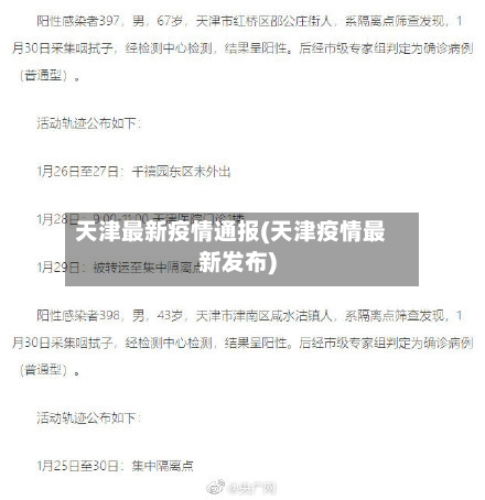 天津最新疫情通报(天津疫情最新发布)