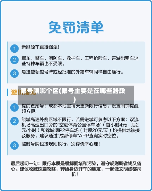 限号限哪个区(限号主要是在哪些路段)-第3张图片